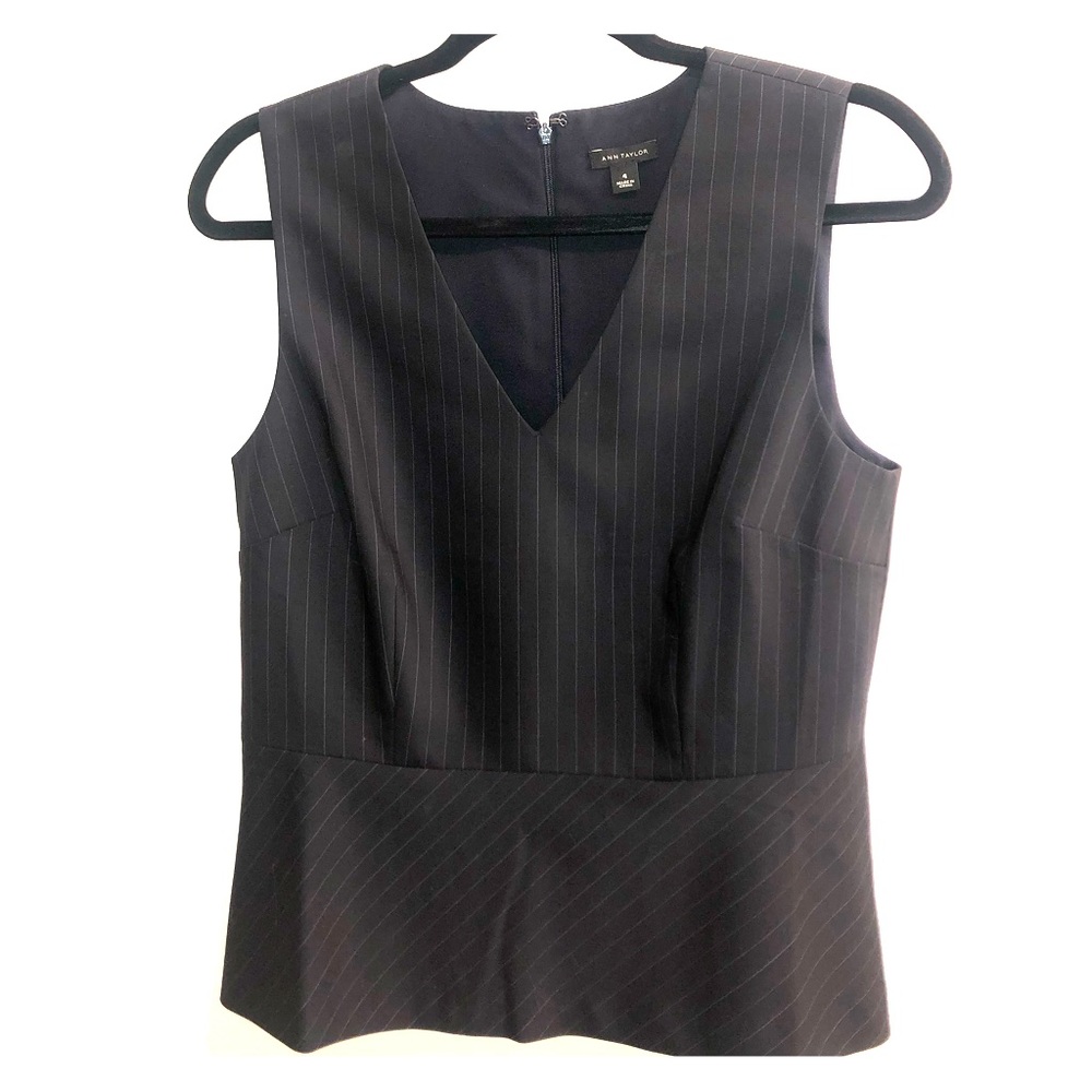 Pinstripe Peplum Top!